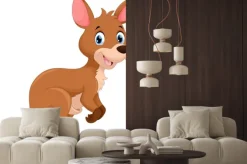 Naklejka: Śliczne kangura kreskówki