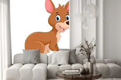 Naklejka: Śliczne kangura kreskówki