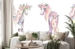 Naklejka: Magiczny jednorożec pegaz i kucyk