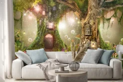 Naklejka: Magiczny las wróżek z elfami