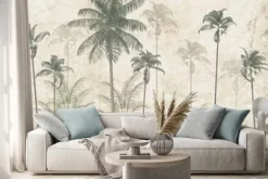 Naklejka: Modny wzór z tropikalną roślinnością dżungli