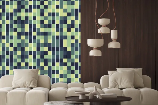 Naklejka: Mozaika z drobnych kwadracików