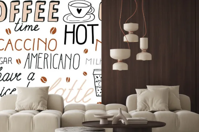 Naklejka: Napisy rodzaje kawy