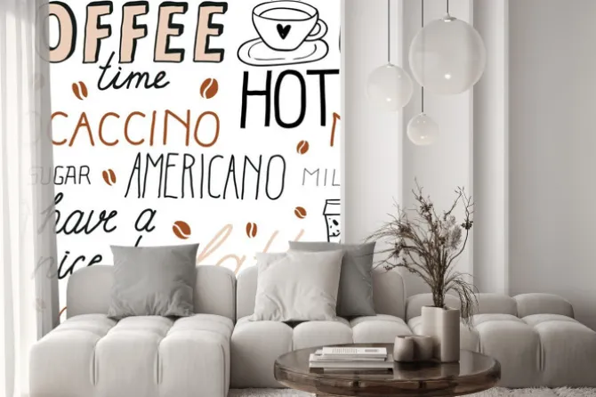 Naklejka: Napisy rodzaje kawy