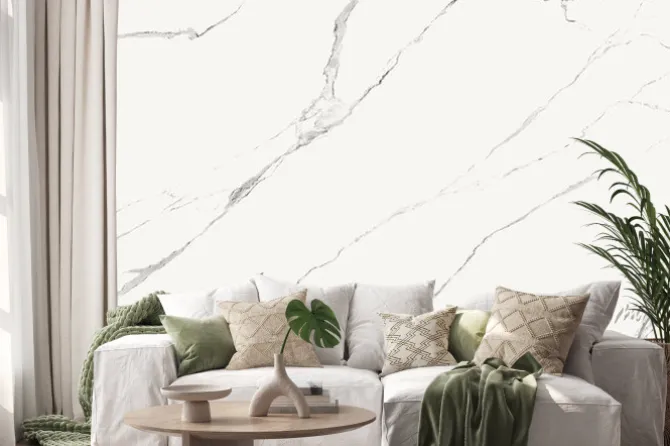 Naklejka: Naturalny marmur w jasnych odcieniach