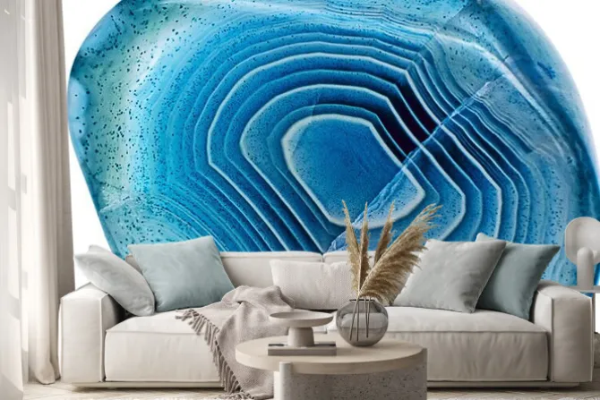 Naklejka: Niebieski agat