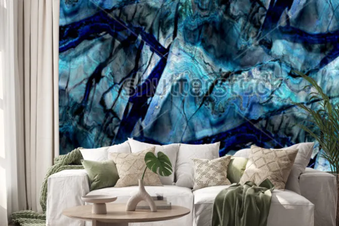 Naklejka: Niebieski marmur