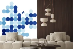 Naklejka: Niebieskie tło abstrakcyjna nowoczesny geometryczny