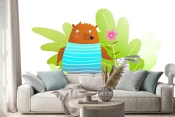 Naklejka: Niedźwiadek i królik