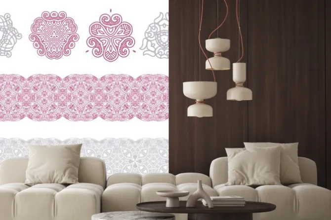 Naklejka: Ozdobne bez szwu deseń