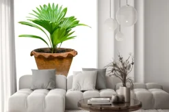 Naklejka: Palma w brązowej doniczce