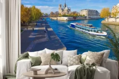 Naklejka: Paryż, la seine et notre-dame vu du pont de la tournelle