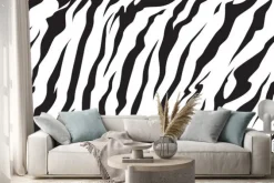 Naklejka: Paski zwierząt dżungli bengalski tygrys futro tekstura wzór bez