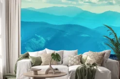 Naklejka: Pasmo górskie w lecie