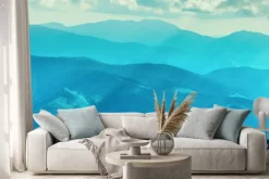 Naklejka: Pasmo górskie w lecie