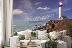 Naklejka: Pigeon point lighthouse - pacific coast / california