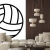 Naklejka: Piłka siatkówka sztuka ikony dla aplikacji i witryn sportowych