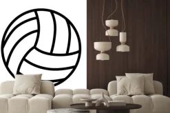 Naklejka: Piłka siatkówka sztuka ikony dla aplikacji i witryn sportowych