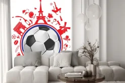 Naklejka: Piłka z francją symbolem