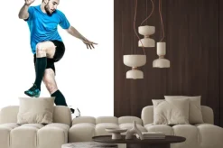 Naklejka: Piłkarz man pojedynczo