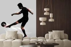 Naklejka: Piłkarz pół woleja