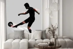 Naklejka: Piłkarz pół woleja