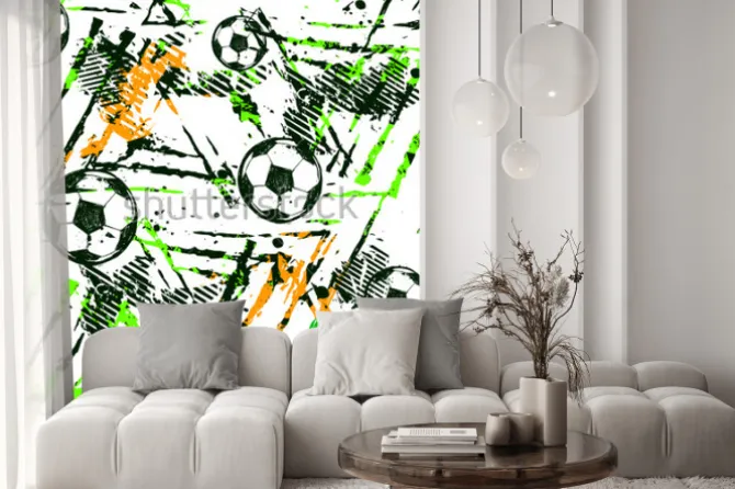 Naklejka: Piłki nożne w graficznym ujęciu