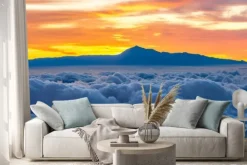 Naklejka: Piękne chmura z teneryfa w tle na wschód słońca w hiszpanii