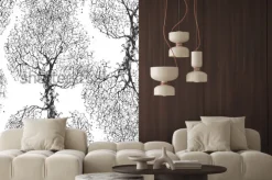 Naklejka: Piękne gałęzie drzewa bez liści. bez szwu tekstury. powtarzający