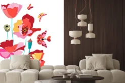 Naklejka: Piękne karty z maku