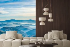 Naklejka: Piękne niebieskie góry i pagórki