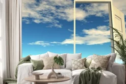 Naklejka: Piękny widok na niebo. drzwi do nieba.