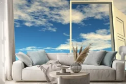 Naklejka: Piękny widok na niebo. drzwi do nieba.