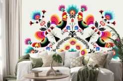 Naklejka: Piękny wzór łowicki