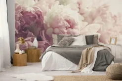 Naklejka: Piwonie z bliska w stylu vintage