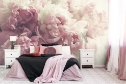 Naklejka: Piwonie z bliska w stylu vintage