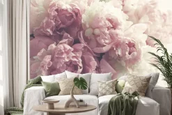 Naklejka: Piwonie z bliska w stylu vintage