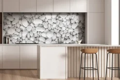 Naklejka: Plaża z białymi kamieniami