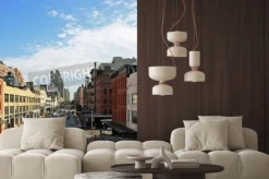 Naklejka: Plac strzał nowojorskiej ulicy z wysokiej widzenia