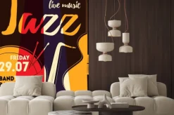 Naklejka: Plakat muzyki ilustracji wektorowych dla projektu zdarzenia,