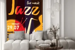 Naklejka: Plakat muzyki ilustracji wektorowych dla projektu zdarzenia,