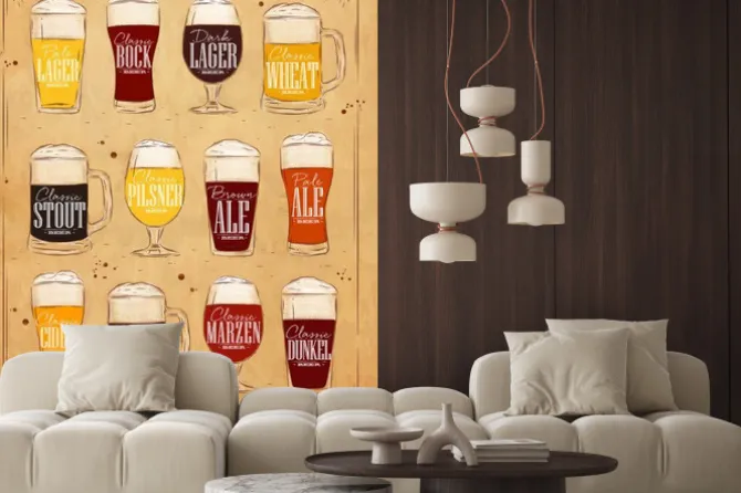 Naklejka: Plakat piwa kraft