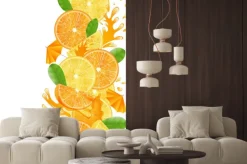 Naklejka: Plasterki pomarańczy i cytryny