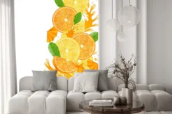 Naklejka: Plasterki pomarańczy i cytryny