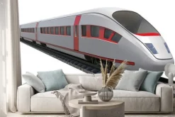 Naklejka: Pociąg na białym tle