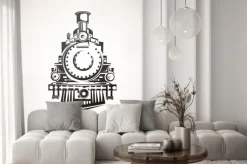 Naklejka: Pociąg retro, vintage, vector, symbol, emblemat, szablon etykiety