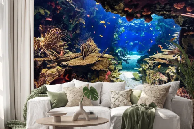 Naklejka: Podwodny świat kolorowych ryb