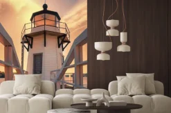 Naklejka: Podwojenie point lighthouse w maine, usa