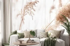 Naklejka: Pole suchej trawy zbliżenie naturalnej faktury