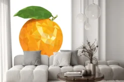 Naklejka: Poli niska pomarańczowy